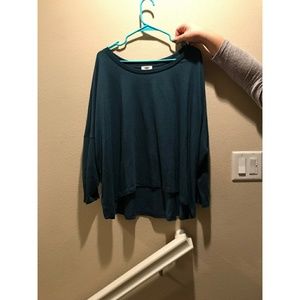 Dark teal/blue shirt